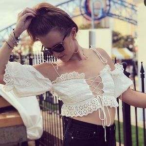 For love and lemons off white crop